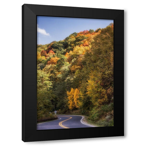 Fall Bend Black Modern Wood Framed Art Print by Lee, Rachel