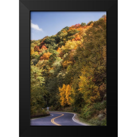 Fall Bend Black Modern Wood Framed Art Print by Lee, Rachel