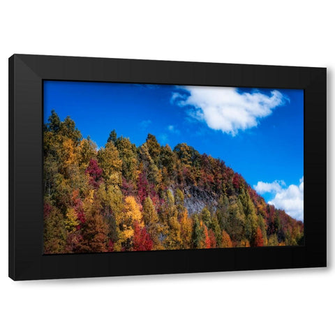 Fall Ridge Black Modern Wood Framed Art Print with Double Matting by Lee, Rachel