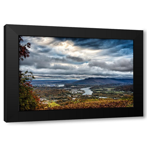 Fall View to Lookout Black Modern Wood Framed Art Print with Double Matting by Lee, Rachel