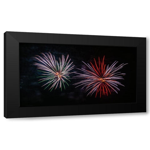 Fireworks 1 Black Modern Wood Framed Art Print by Lee, Rachel