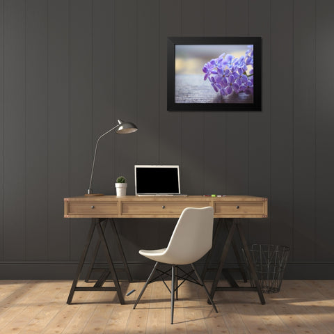 Flower 63 Black Modern Wood Framed Art Print by Lee, Rachel
