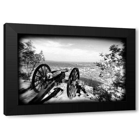 Lookout Cannon BW Holga Black Modern Wood Framed Art Print by Lee, Rachel