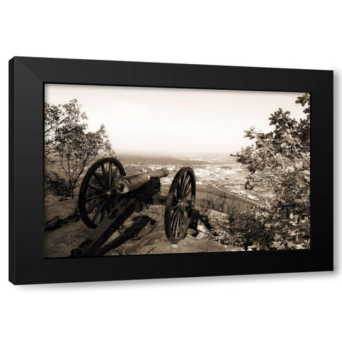 Lookout Cannon Sepia Glow Black Modern Wood Framed Art Print by Lee, Rachel