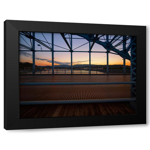 Market Bridge Afternoon 1 Black Modern Wood Framed Art Print with Double Matting by Lee, Rachel
