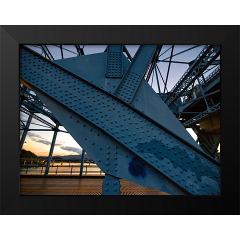 Market Bridge Afternoon 2 Black Modern Wood Framed Art Print by Lee, Rachel