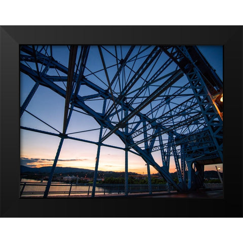 Market Bridge Afternoon 3 Black Modern Wood Framed Art Print by Lee, Rachel
