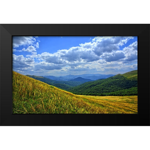 Mountain View 10 Black Modern Wood Framed Art Print by Lee, Rachel