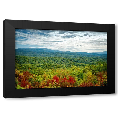 Mountain View 23 Black Modern Wood Framed Art Print with Double Matting by Lee, Rachel