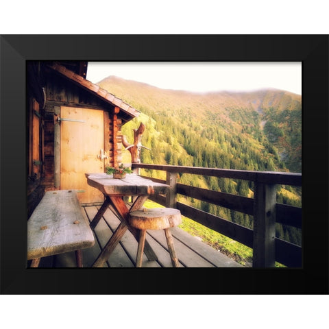 Mountain View 36 Black Modern Wood Framed Art Print by Lee, Rachel