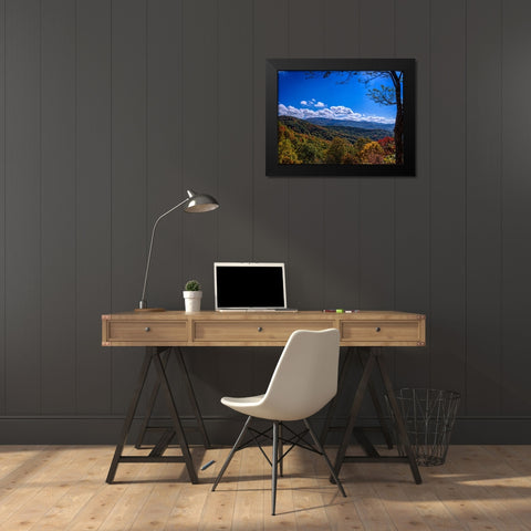 NC Fall Mountains 1 Black Modern Wood Framed Art Print by Lee, Rachel