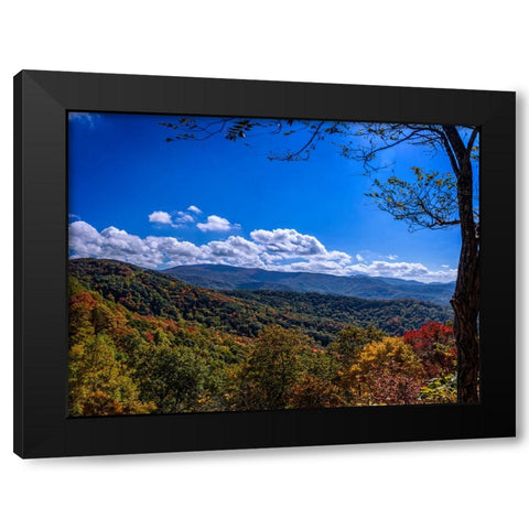 NC Fall Mountains 1 Black Modern Wood Framed Art Print by Lee, Rachel