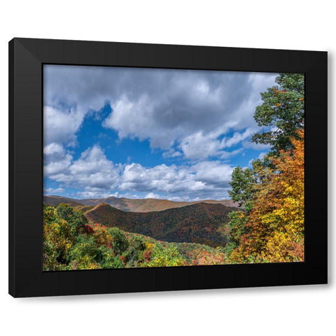 NC Fall Mountains 7 Black Modern Wood Framed Art Print by Lee, Rachel