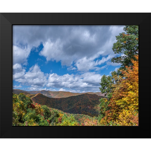 NC Fall Mountains 7 Black Modern Wood Framed Art Print by Lee, Rachel