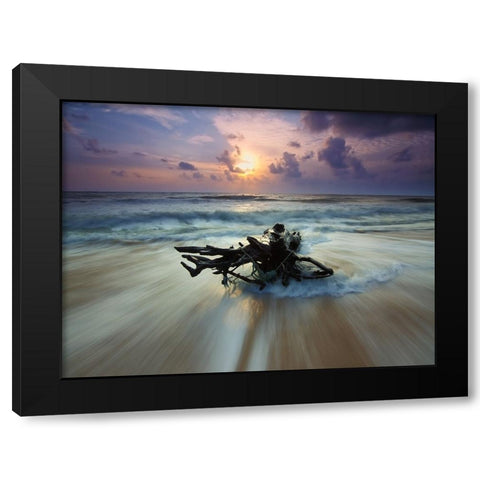 Ocean 28 Black Modern Wood Framed Art Print by Lee, Rachel