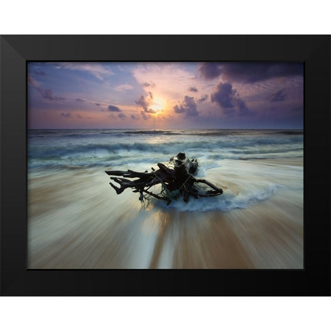 Ocean 28 Black Modern Wood Framed Art Print by Lee, Rachel