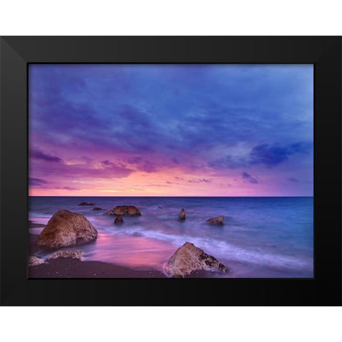 Ocean 33 Black Modern Wood Framed Art Print by Lee, Rachel