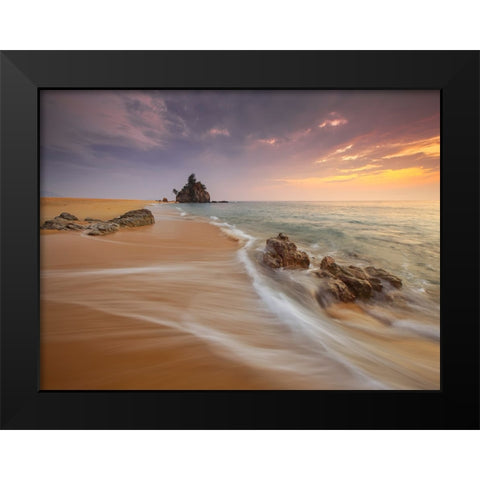 Ocean 4 Black Modern Wood Framed Art Print by Lee, Rachel