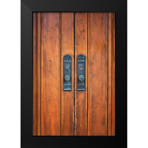 Oceanway Doors Black Modern Wood Framed Art Print by Lee, Rachel