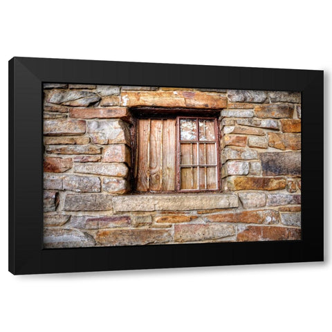 Point Park Old Window Black Modern Wood Framed Art Print with Double Matting by Lee, Rachel