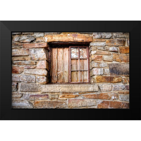 Point Park Old Window Black Modern Wood Framed Art Print by Lee, Rachel