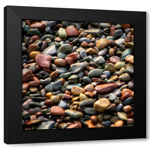 Rocks Black Modern Wood Framed Art Print with Double Matting by Lee, Rachel
