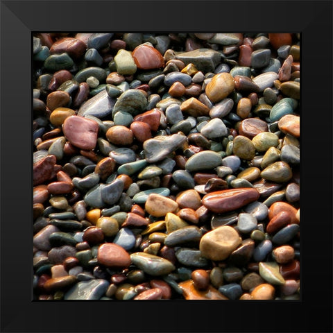 Rocks Black Modern Wood Framed Art Print by Lee, Rachel