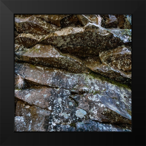 Rocks 5 Black Modern Wood Framed Art Print by Lee, Rachel