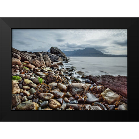 Rocks 6 Black Modern Wood Framed Art Print by Lee, Rachel