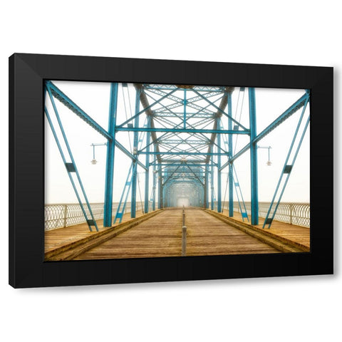 Scenic City 111 Black Modern Wood Framed Art Print with Double Matting by Lee, Rachel
