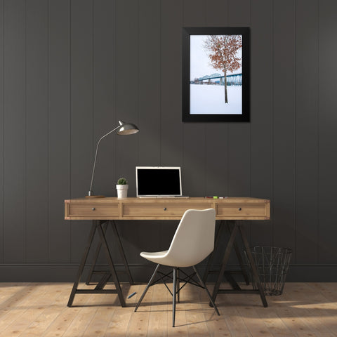 Scenic City 63 Black Modern Wood Framed Art Print by Lee, Rachel