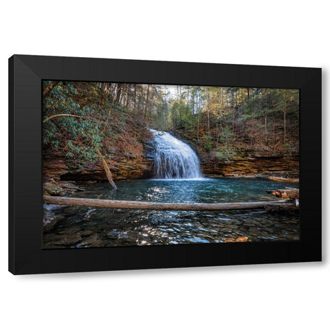 Stinging Fork Falls 2 Black Modern Wood Framed Art Print with Double Matting by Lee, Rachel