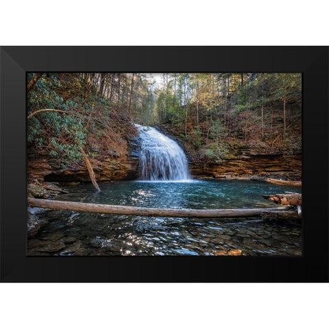 Stinging Fork Falls 2 Black Modern Wood Framed Art Print by Lee, Rachel