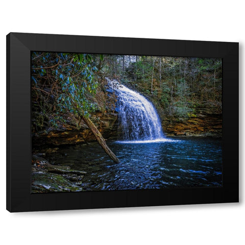 Stinging Fork Falls 3 Black Modern Wood Framed Art Print with Double Matting by Lee, Rachel