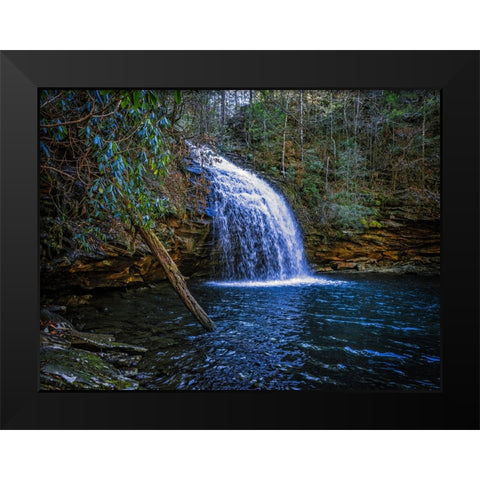 Stinging Fork Falls 3 Black Modern Wood Framed Art Print by Lee, Rachel