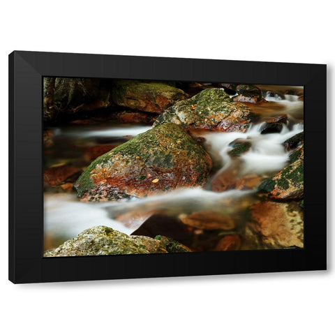 Stream 5 Black Modern Wood Framed Art Print with Double Matting by Lee, Rachel