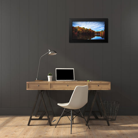 Trees and Water 5 Black Modern Wood Framed Art Print by Lee, Rachel