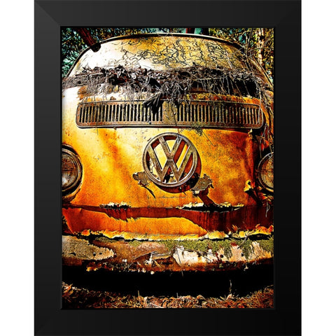 VW Bus Black Modern Wood Framed Art Print by Lee, Rachel