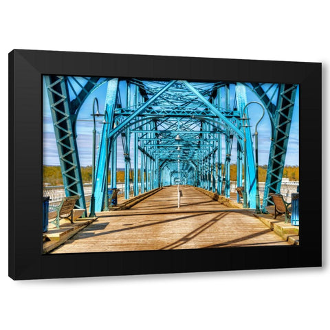 Walking Walnut Black Modern Wood Framed Art Print with Double Matting by Lee, Rachel