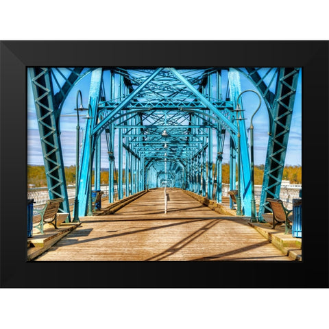 Walking Walnut Black Modern Wood Framed Art Print by Lee, Rachel