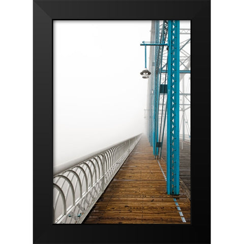 Walnut in Fog Left Black Modern Wood Framed Art Print by Lee, Rachel