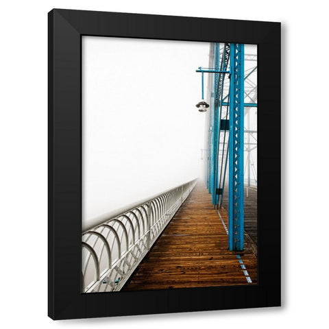 Walnut in Fog Left Oil Painting Black Modern Wood Framed Art Print with Double Matting by Lee, Rachel