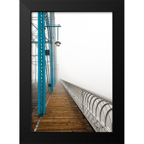 Walnut in Fog Right Black Modern Wood Framed Art Print by Lee, Rachel