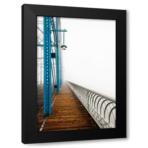Walnut in Fog Right Oil Painting Black Modern Wood Framed Art Print with Double Matting by Lee, Rachel