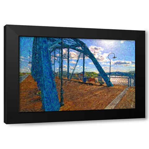 Walnut Sideview Painted Black Modern Wood Framed Art Print with Double Matting by Lee, Rachel