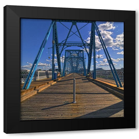 Walnut Walk Black Modern Wood Framed Art Print with Double Matting by Lee, Rachel