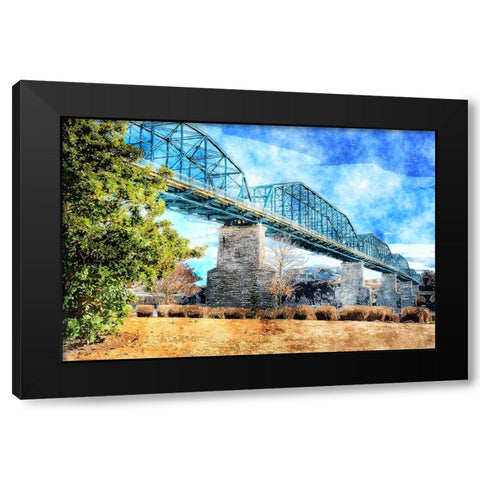 Walnut Warm Watercolor Black Modern Wood Framed Art Print with Double Matting by Lee, Rachel