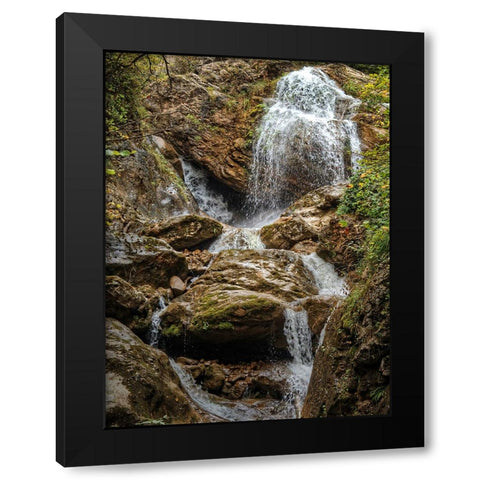 Waterfall 32 Black Modern Wood Framed Art Print with Double Matting by Lee, Rachel