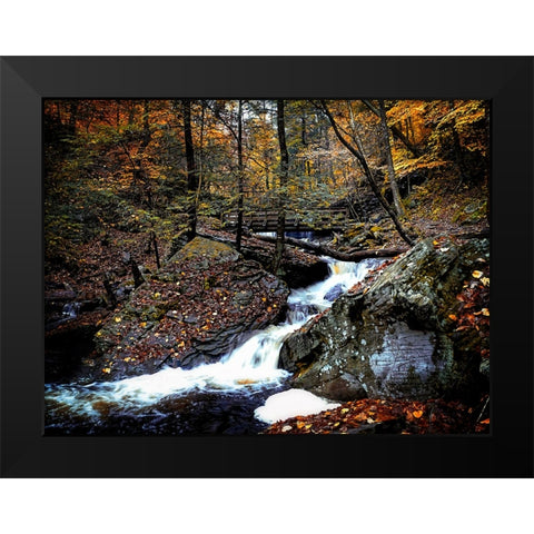 Waterfall 45 Black Modern Wood Framed Art Print by Lee, Rachel