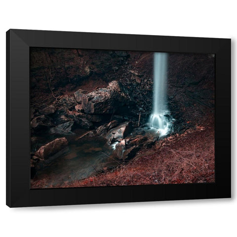 Waterfall 51 Black Modern Wood Framed Art Print with Double Matting by Lee, Rachel
